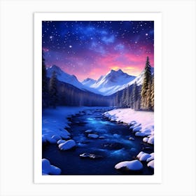 Snowy Landscape 1 Art Print