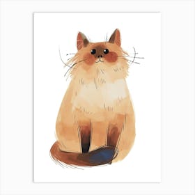 Ragdoll Cat Clipart Illustration 1 Art Print