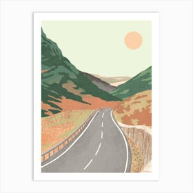 Scotland A82 Road Art Print