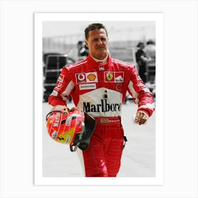 Michael Schumacher Of Germany And Ferrari Art Print