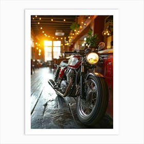 Cafe Racer Motorcycle Art Print