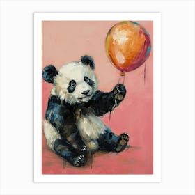 Cute Giant Panda 1 With Balloon Art Print