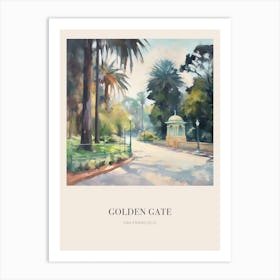 Golden Gate Park San Francisco 2 Vintage Cezanne Inspired Poster Art Print