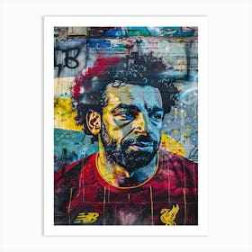 Pop art Mohamed Salah Art Print