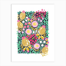 Floral Seed Pods Art Print