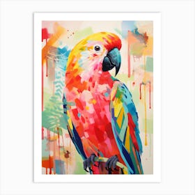 Bird Painting Collage Parrot 1 Art Print
