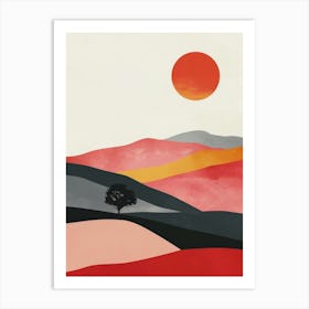 Sunset In The Hills 5 Art Print