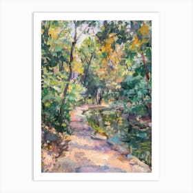 Zilker Metropolitan Park Austin Texas Oil Painting 1 Art Print