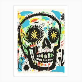 Sugar Skull Style Abstract Art Print