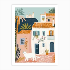 Manx Cat Storybook Illustration 4 Art Print