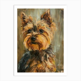 Yorkshire Terrier Acrylic Painting 9 Art Print