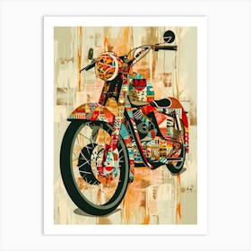 Vintage Colorful Scooter 23 Art Print