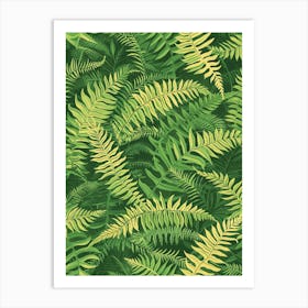 Pattern Poster Ribbon Fern 3 Art Print