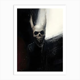 Dark Gothic Demon Skull Art Print