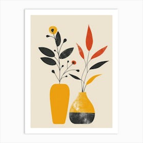 Two Vases With Flowers 7 Art Print