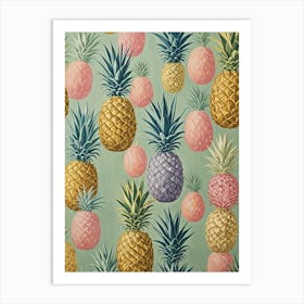 Tropical Pineapples Art Print