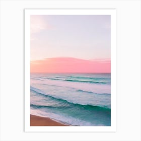 Dicky Beach, Australia Pink Photography 2 Art Print