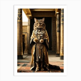 Cat In Egyptian Costume Art Print