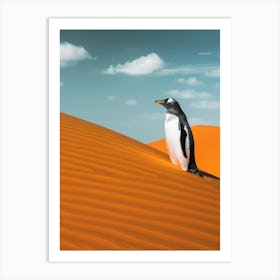 Penguin In The Desert 12 Art Print