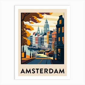 Amsterdam 2 Vintage Travel Poster Art Print