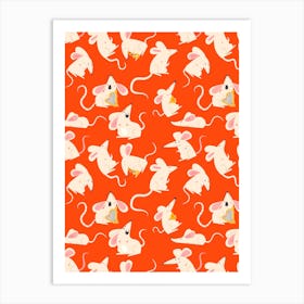 Rats Pattern Art Print