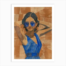 Blue Dress 6 Art Print