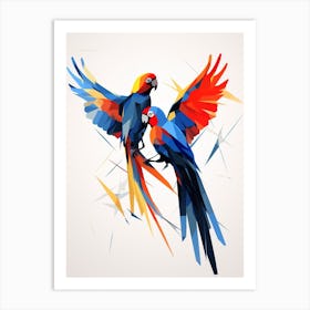 Parrot Minimalist Abstract 3 Art Print