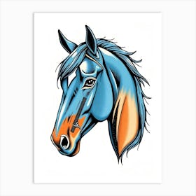 Creative Color Horse Head Art Print