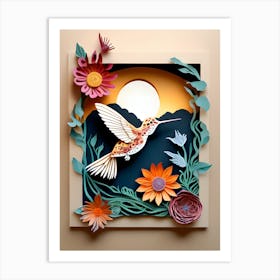 "Paper" Hummingbirds - Reimagined Art Print