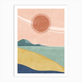 Sunset At The Beach Art Print