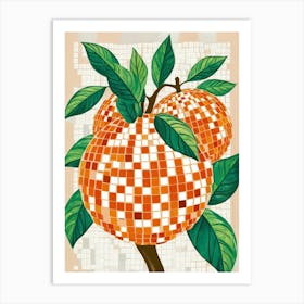 Mosaic Oranges 1 Art Print