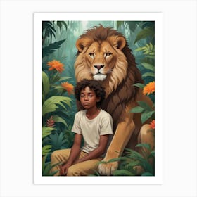 Lion And The Tiger Art Print