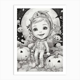 Halloween Pumpkins 2 Art Print