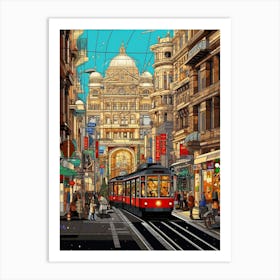 Vienna Pixel Art 3 Art Print