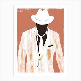 Man In Hat 3 Art Print