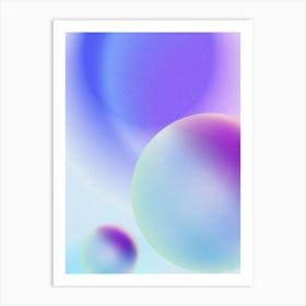 Blue and Purple Soft Aesthetic Aura Gradient Minimalist Background Art Print