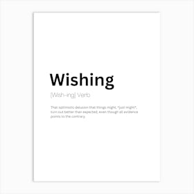 Wishing Definition Meaning Art Print