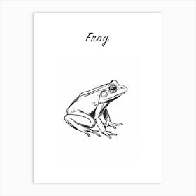 B&W Frog Poster Art Print