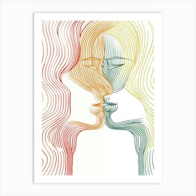 Women Portraits In Line 9 Art Print