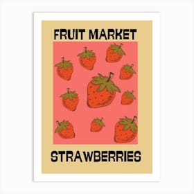 Fruit Market Strawberries Art Print