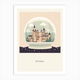 Windsor United Kingdom Snowglobe Poster Art Print