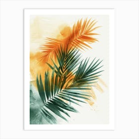 Watercolor Palm Leaves Art Print