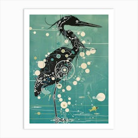 Heron 3 Art Print