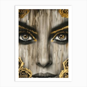 Gold Roses Art Print