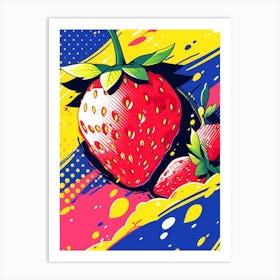 Strawberry Pop Art 1 Art Print