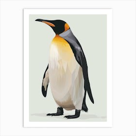 Emperor Penguin Bartolom Island Minimalist Illustration 4 Art Print