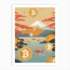 Bitcoin In Japan Art Print