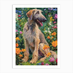 Irish Wolfhound Acrylic Painting 4 Art Print