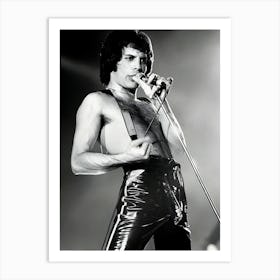 Freddie Mercury Of Queen Performing Live On Stage Art Print