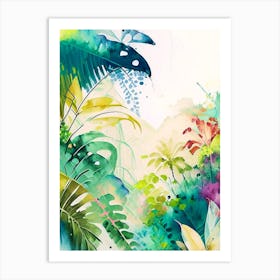 Costa Rica Watercolour Pastel Tropical Destination Art Print